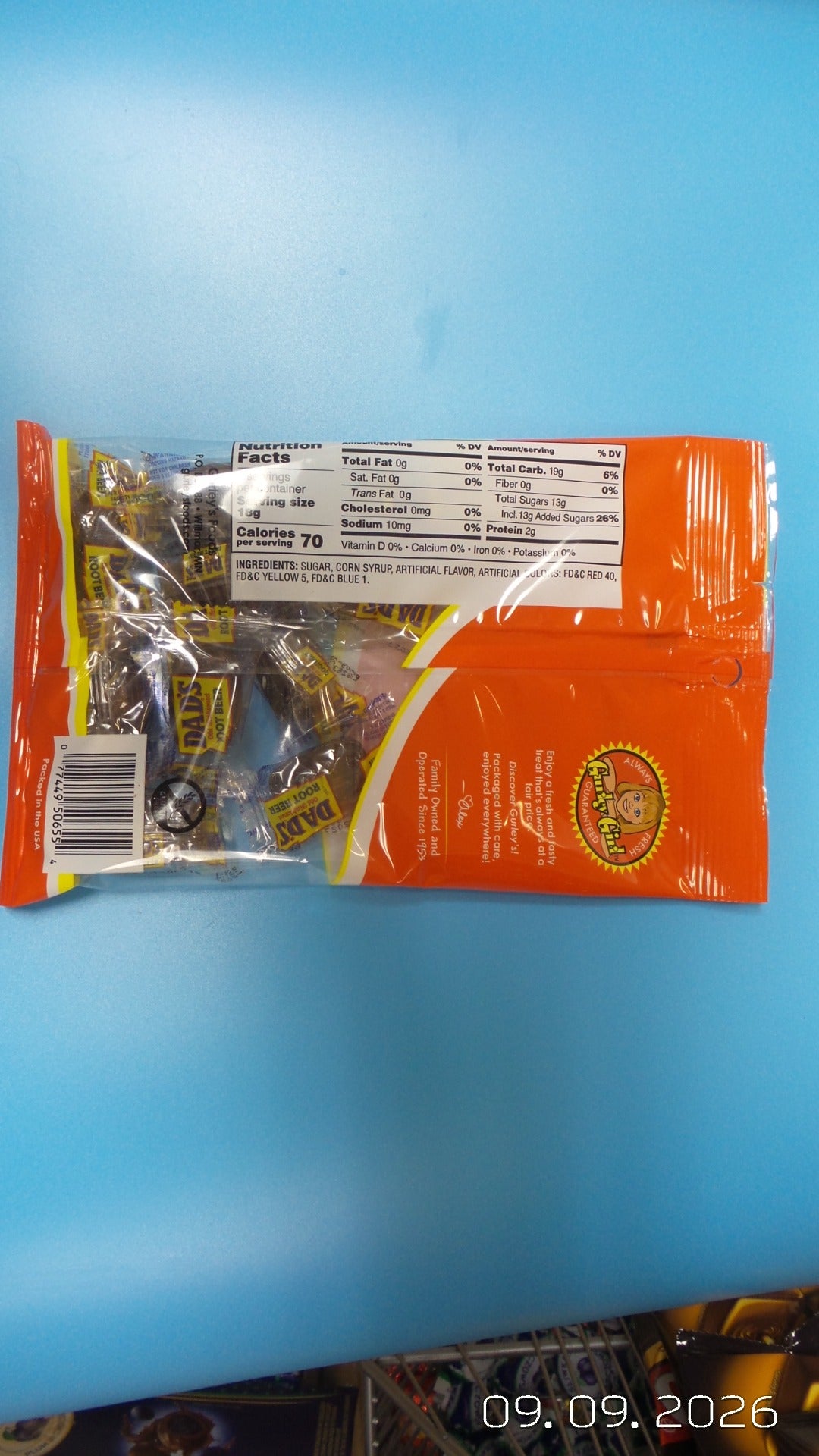 Gurley's Root Beer Barrels, 3.00 oz (85g) — back
