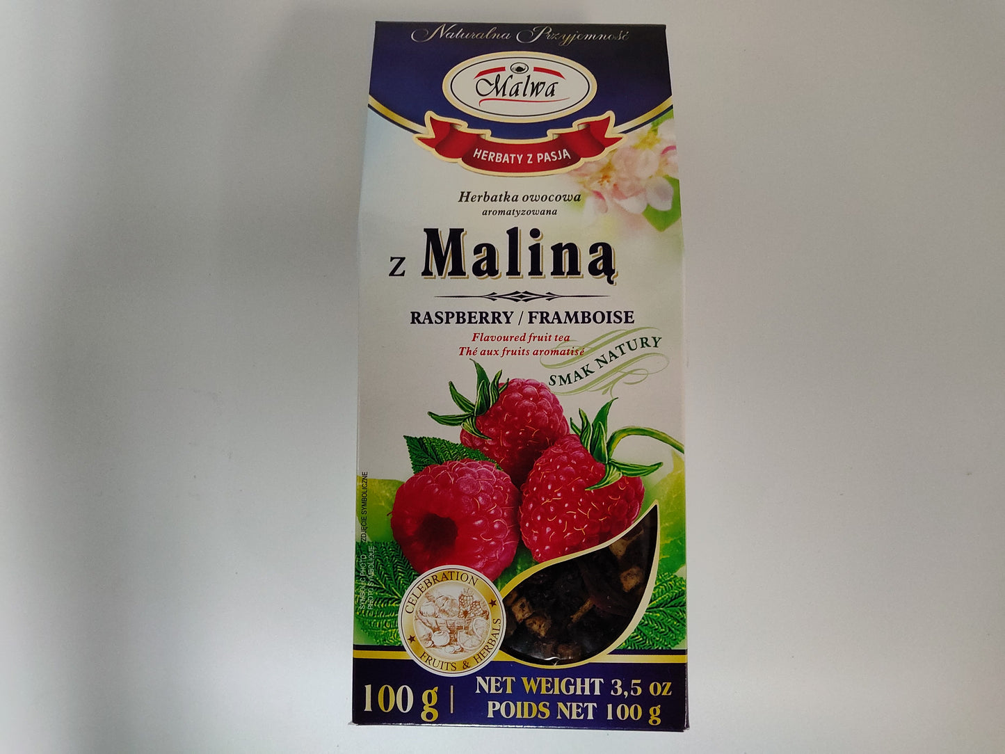 Malwa Raspberry Flavoured Fruit Tea, 3.5 oz (100g)