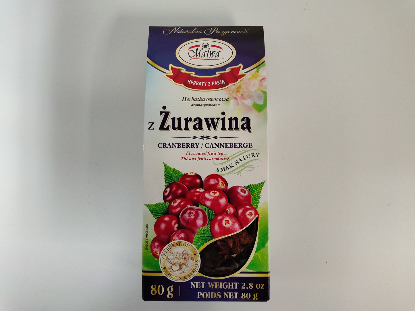 Malwa Cranberry Flavoured Fruit Tea, 2.8 oz (80g)