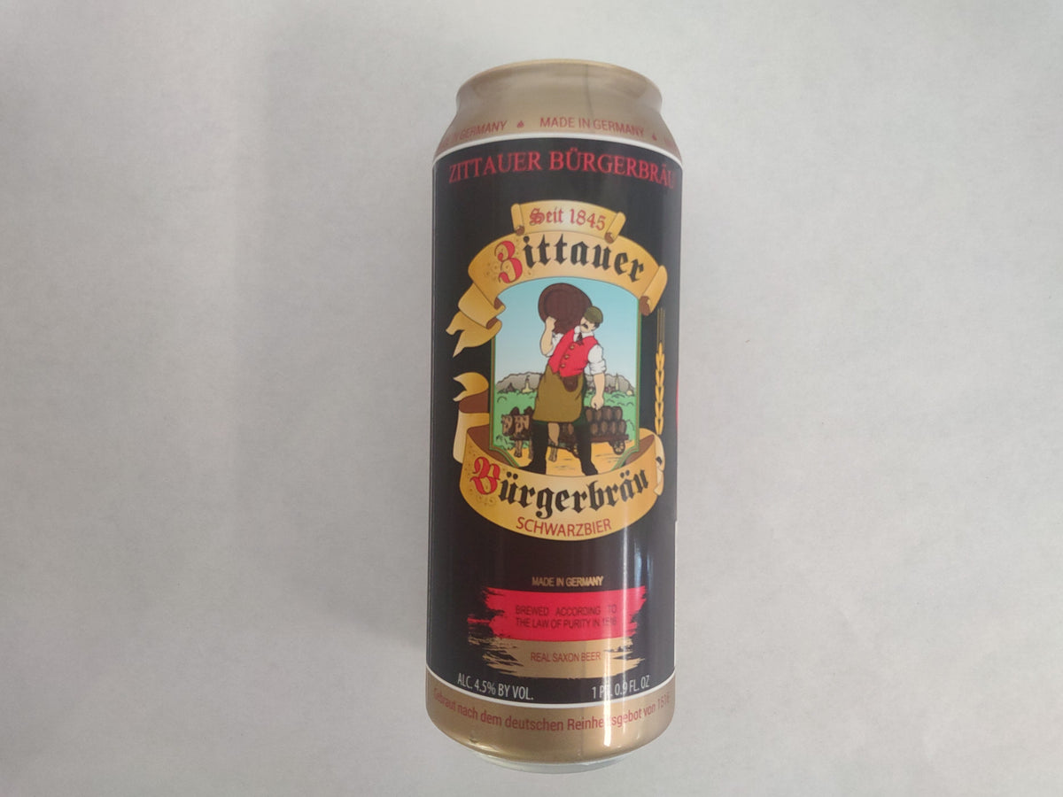 Zittauer Burgerbräu Schwarzbier, 1 pt 0.9 fl oz (500ml)
