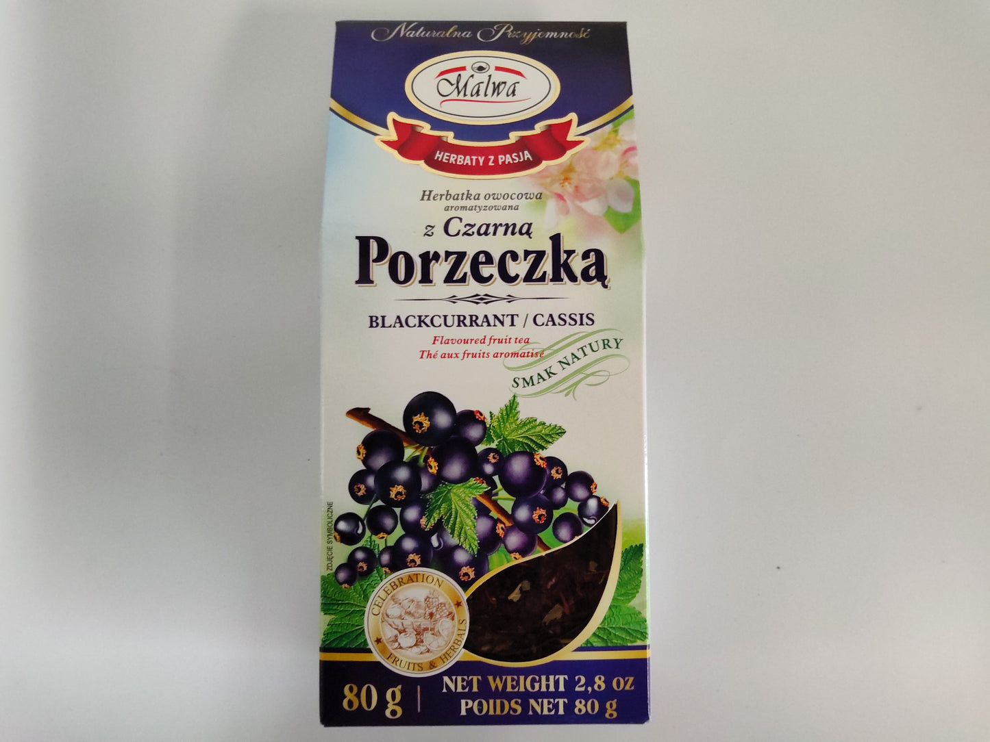 Malwa Blackcurrant Flavoured Fruit Tea, 2.8 oz (80g)