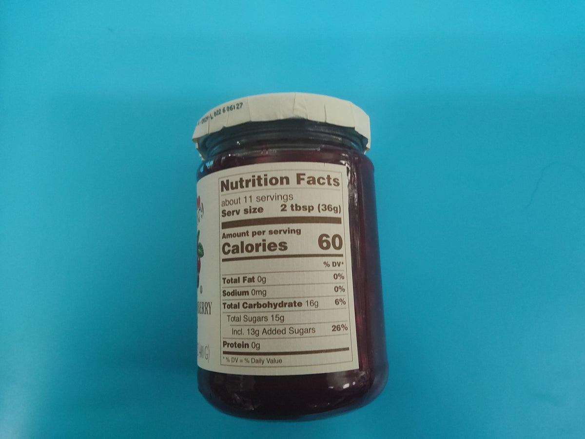 D'Arbo Wild Lingonberry Sauce, 14.1 oz (400g) — back of pack