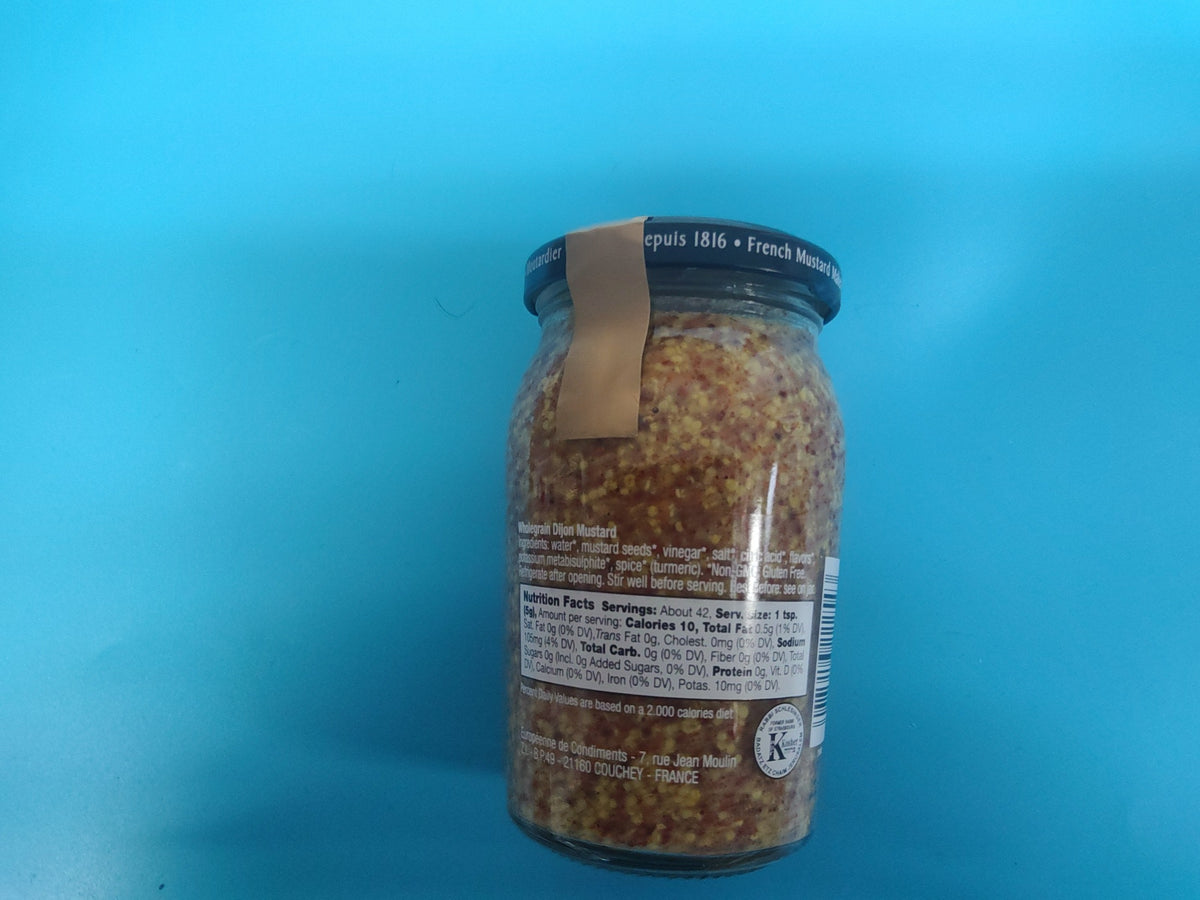 Bornier Wholegrain Dijon Mustard, 7.40 oz (210g) — back