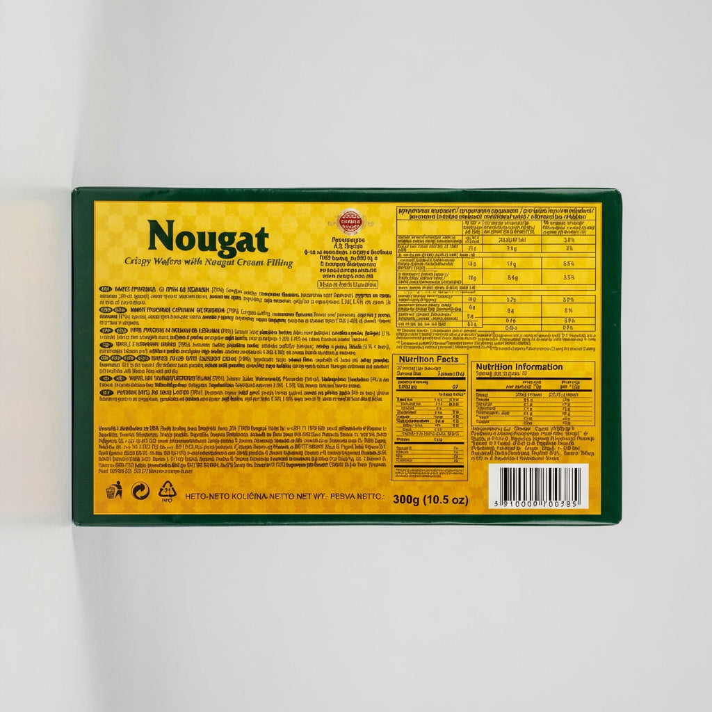 Evropa Nougat Crispy Wafers, 10.5 oz (300g)