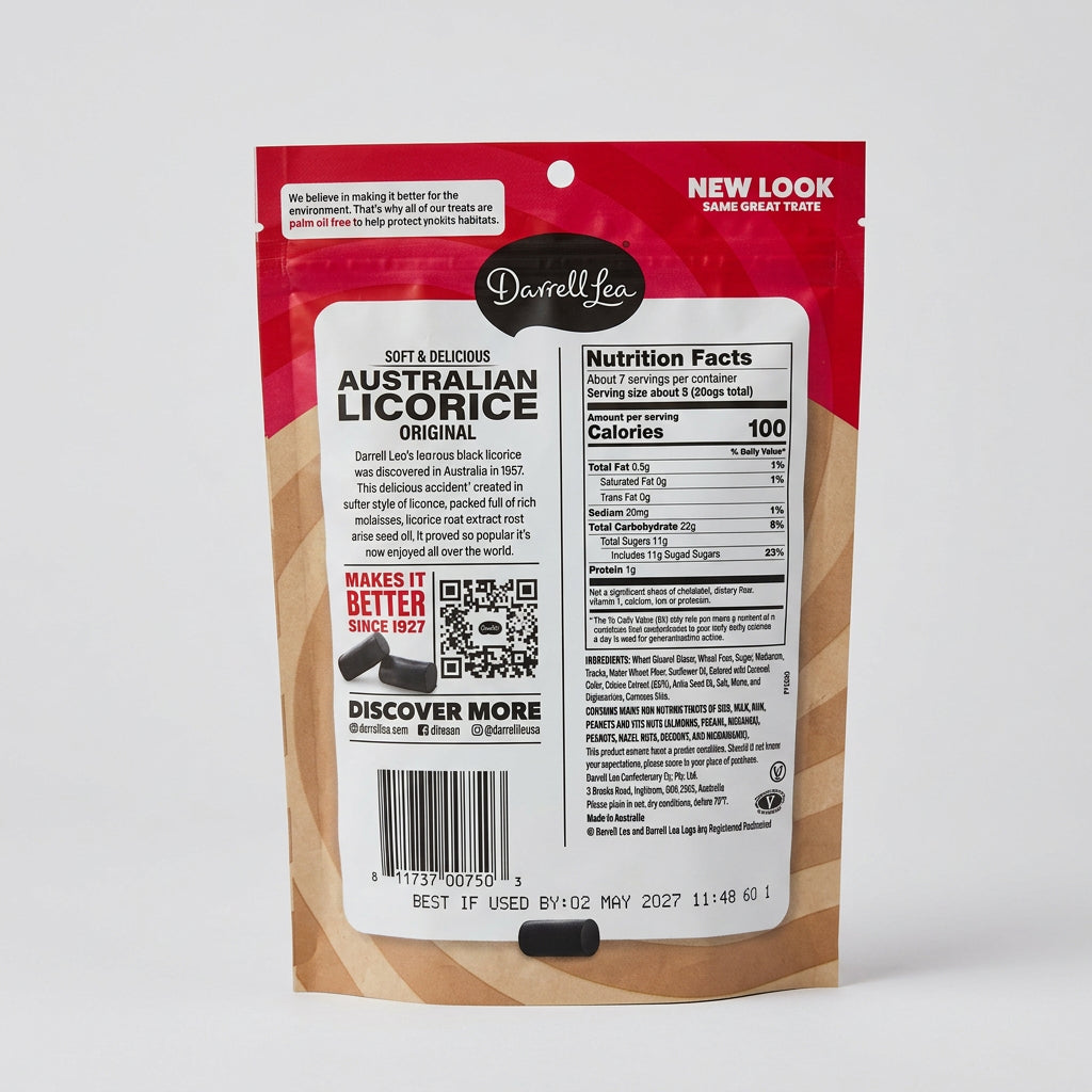 Darrell Lea Soft Australian Licorice – Original, 7 oz (200g)