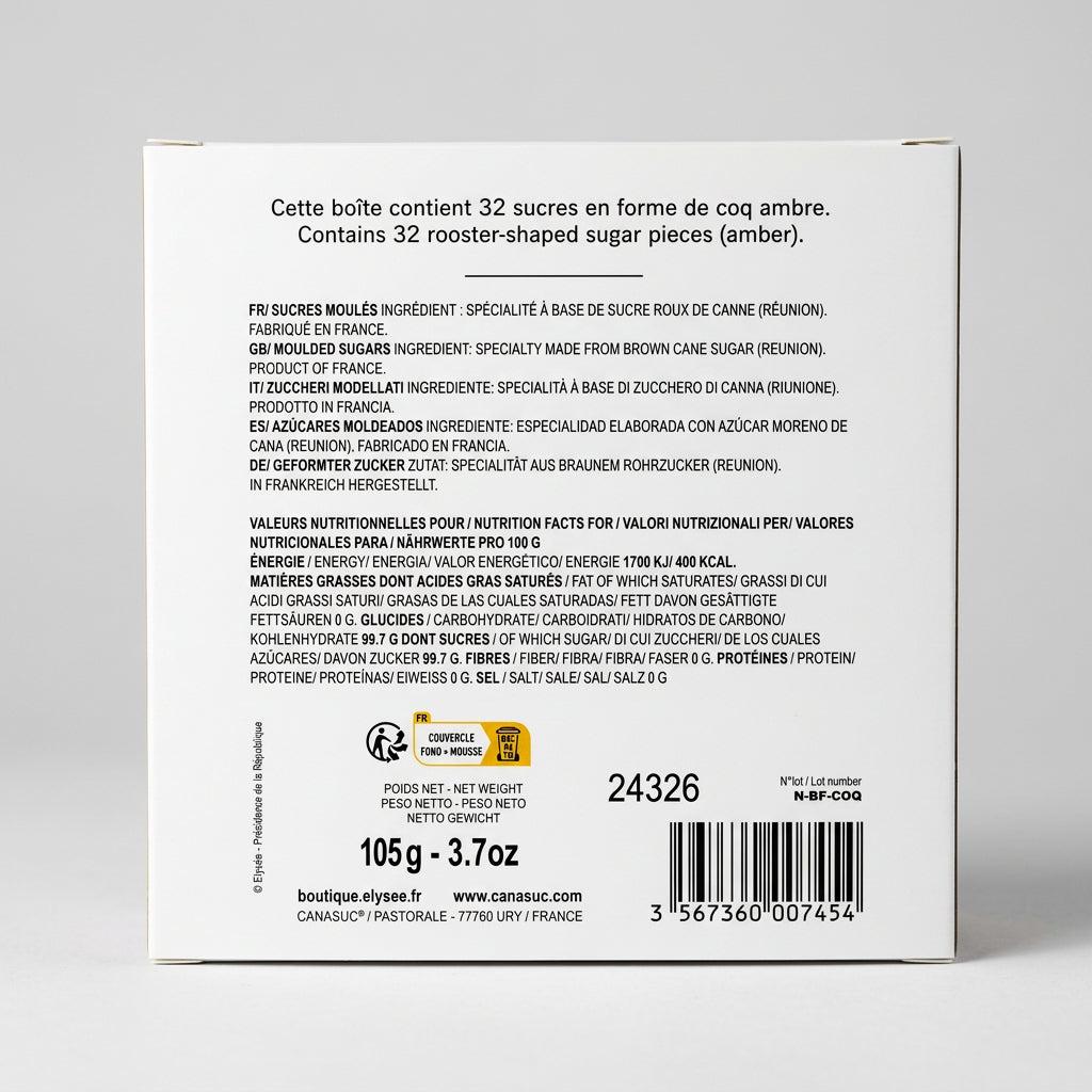 Canasuc Cocorico Rooster-Shaped Sugar, 7.05 oz (200g)