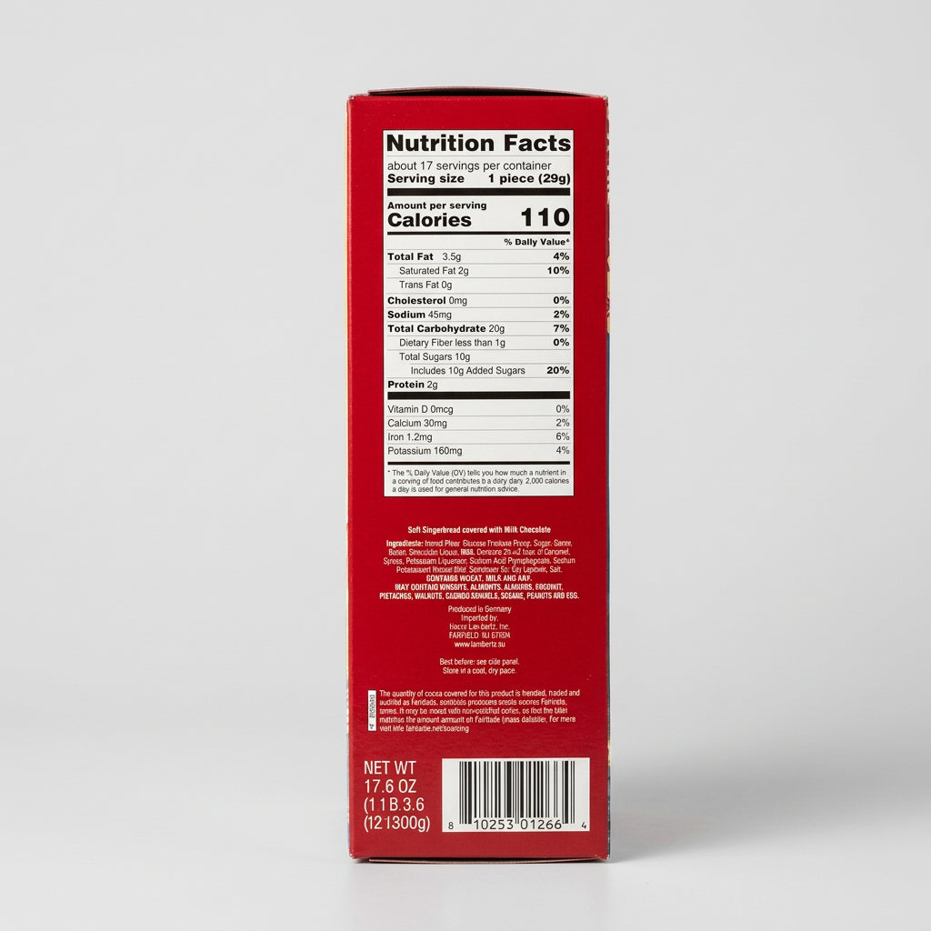 Lambertz Delicious Gingerbread Shapes Milk Chocolate, 7.05 oz (200g)