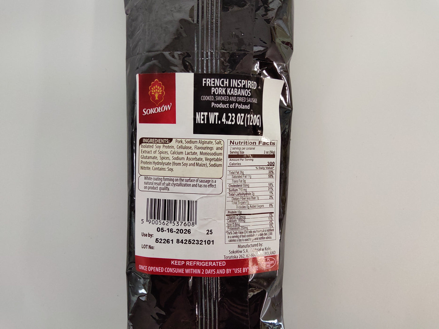 Sokolow Kabanos French Style, 6 oz (170g)