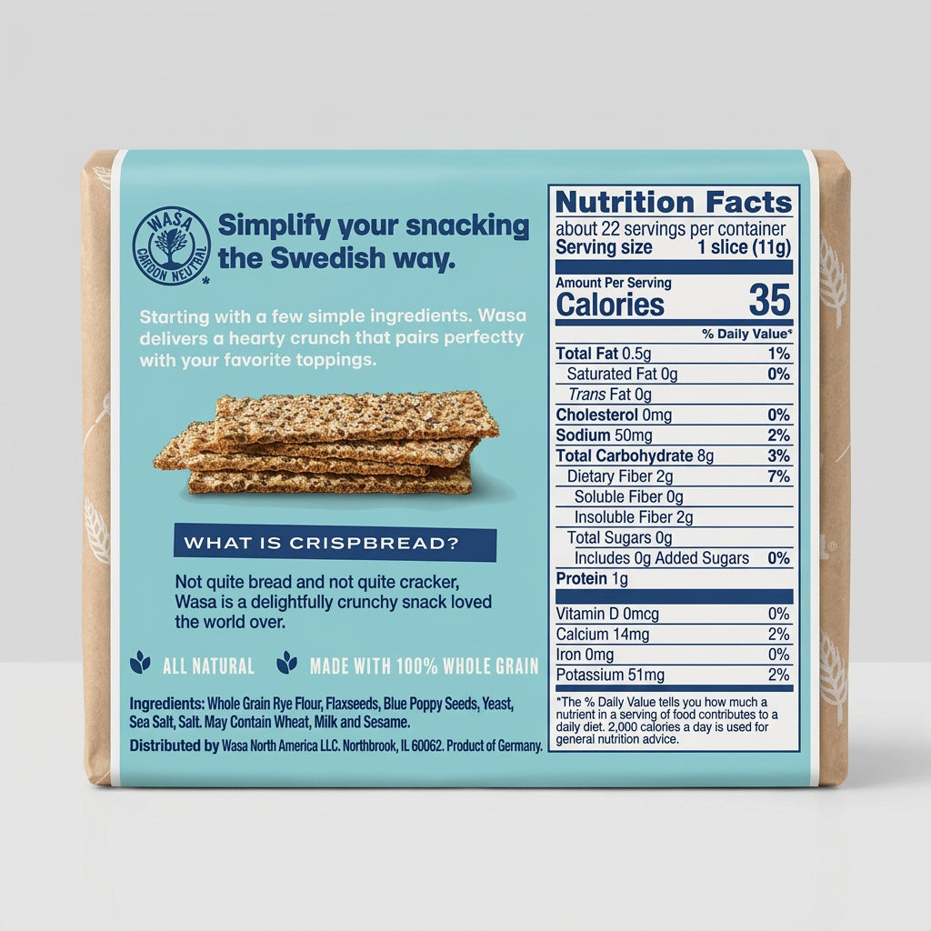 Wasa Thin Rye Crispbread, 8.6 oz (245 g)