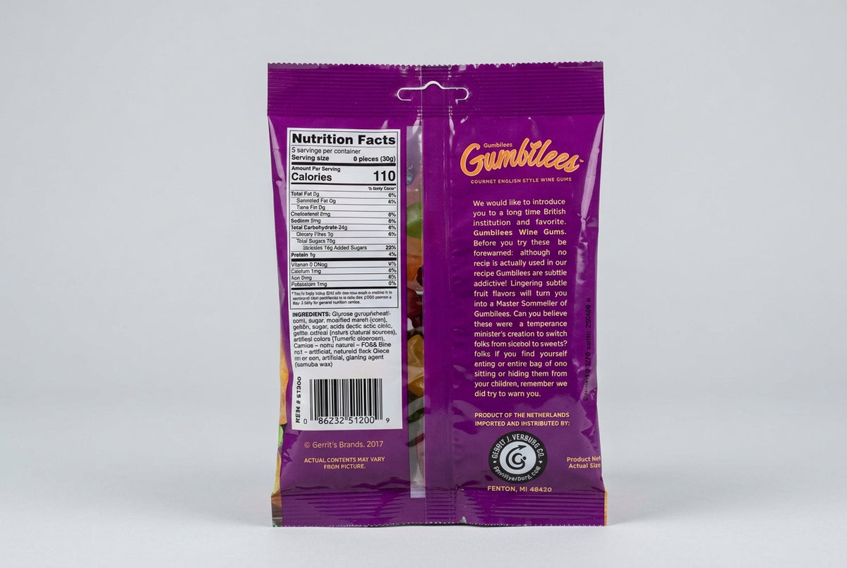Gustaf's Gumbilees Gourmet Wine Gums, 5.29 oz (150g)