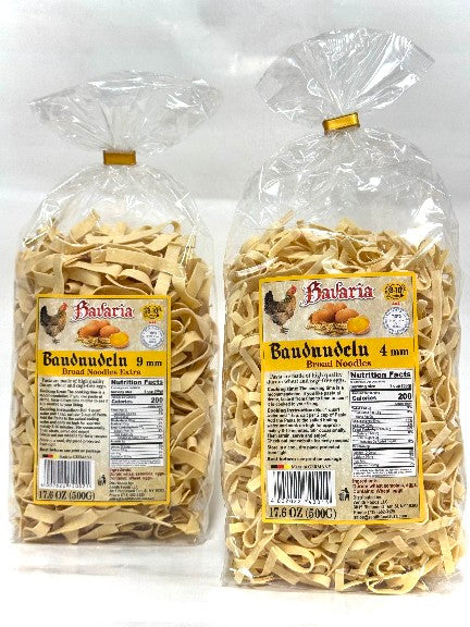 Bavaria Broad Egg Noodles – Traditional German Pasta, 17.6 oz (500g)