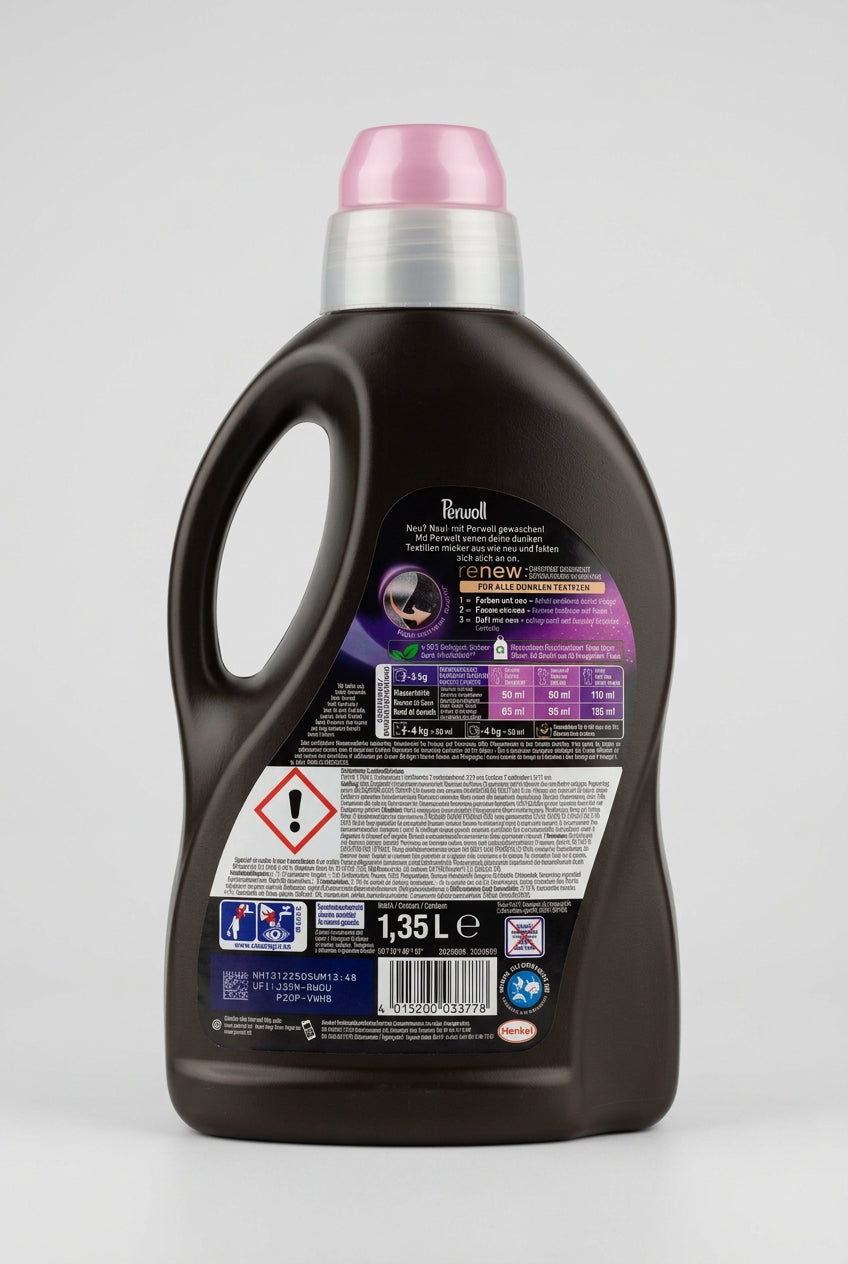 Perwoll Renew Black Laundry Detergent, 1.35 L (27 washes) — back