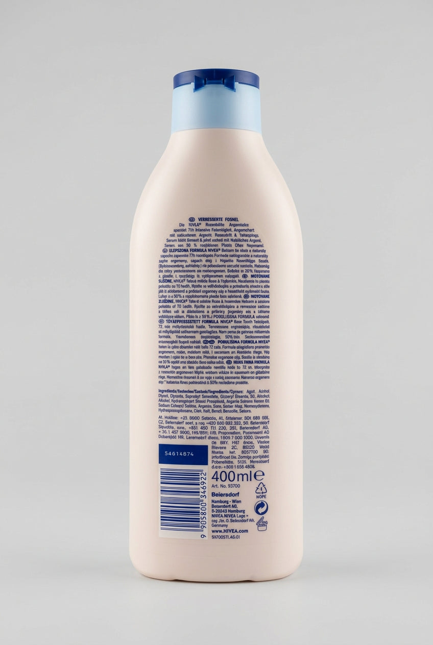Nivea Body Lotion Rose & Hydration, 400 ml — back