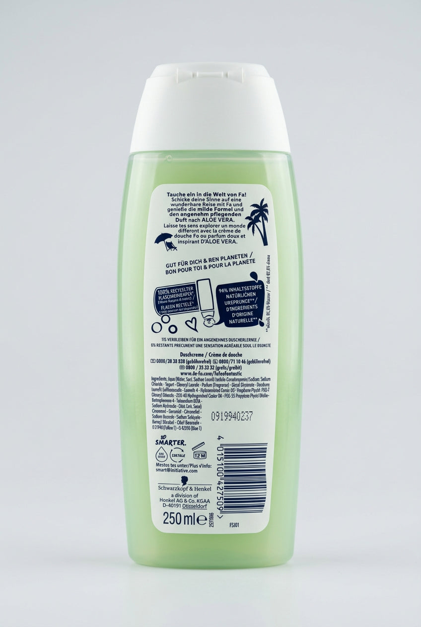Fa Aloe Vera & Yoghurt Shower Gel, 250 ml — back