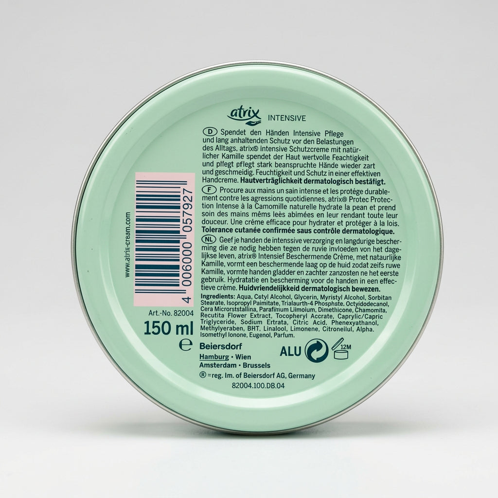 Atrix Intensive Protection Hand Cream, 150 ml — back