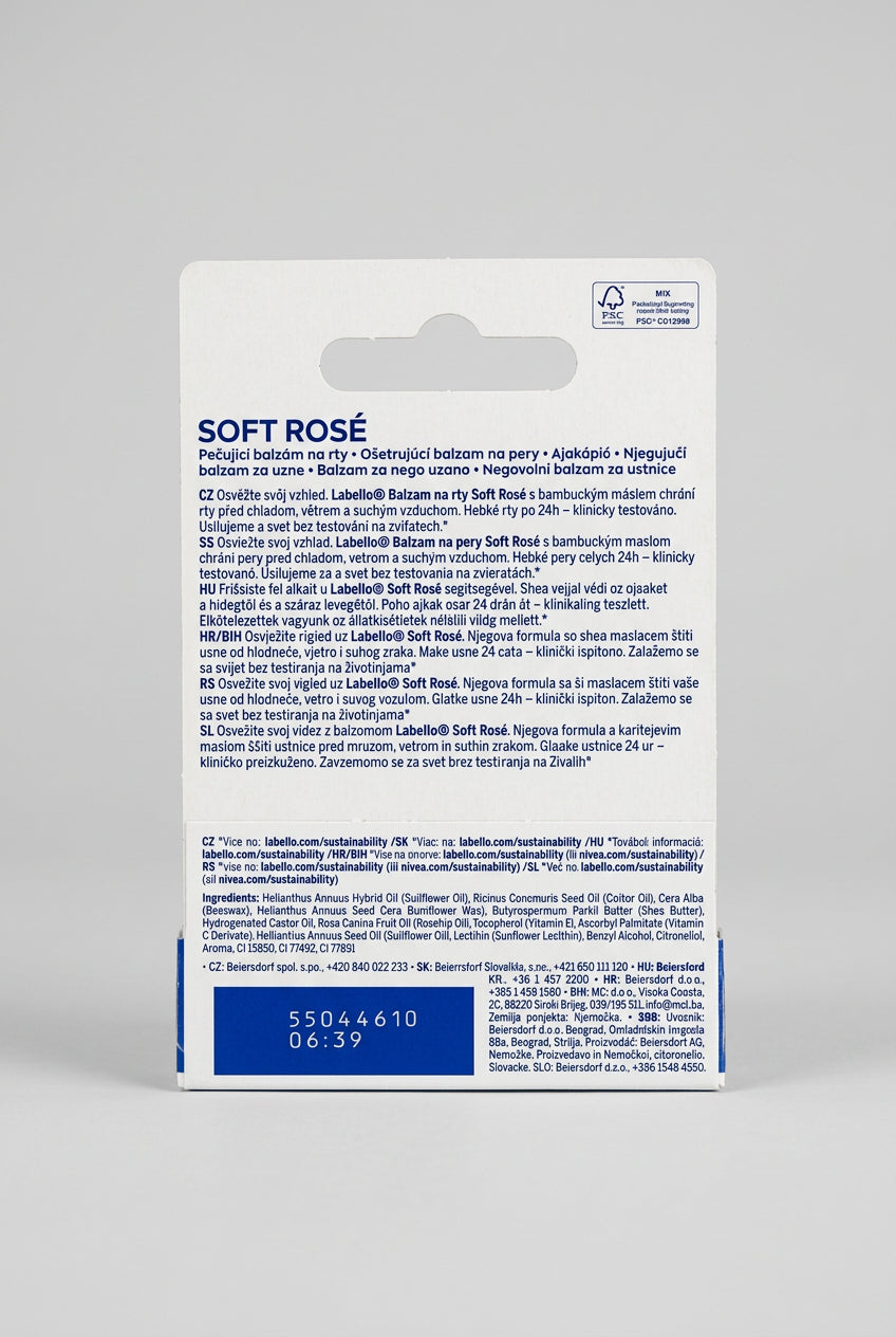 Labello Soft Rosé Tinted Lip Balm