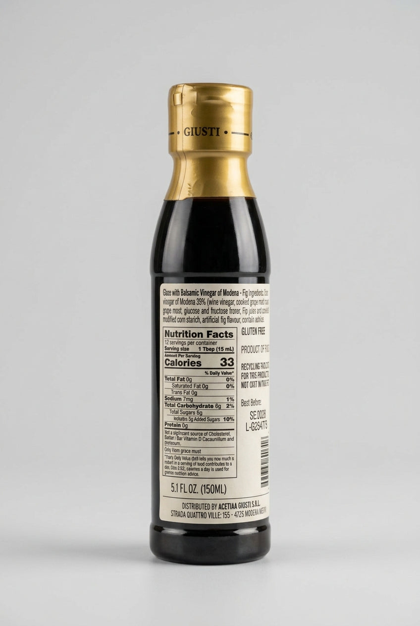 Giuseppe Giusti Balsamic Glaze with Fig, 5.1 fl oz (150ml)
