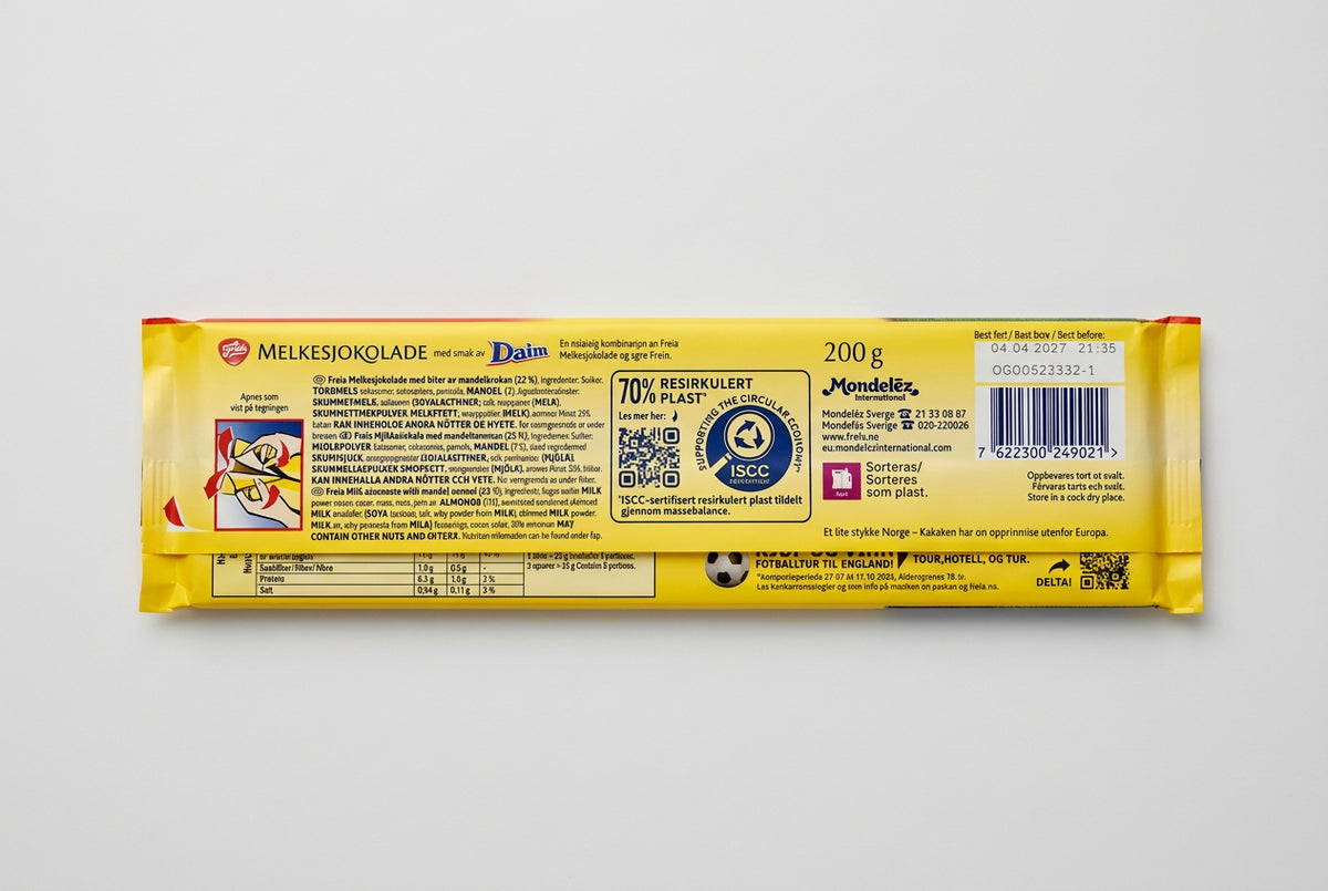Freia Milk Chocolate with Daim, 7.05 oz (200g)
