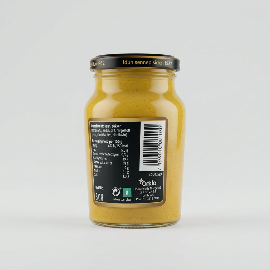 Norwegian Mild Mustard, Original, 9.5 oz (270g)