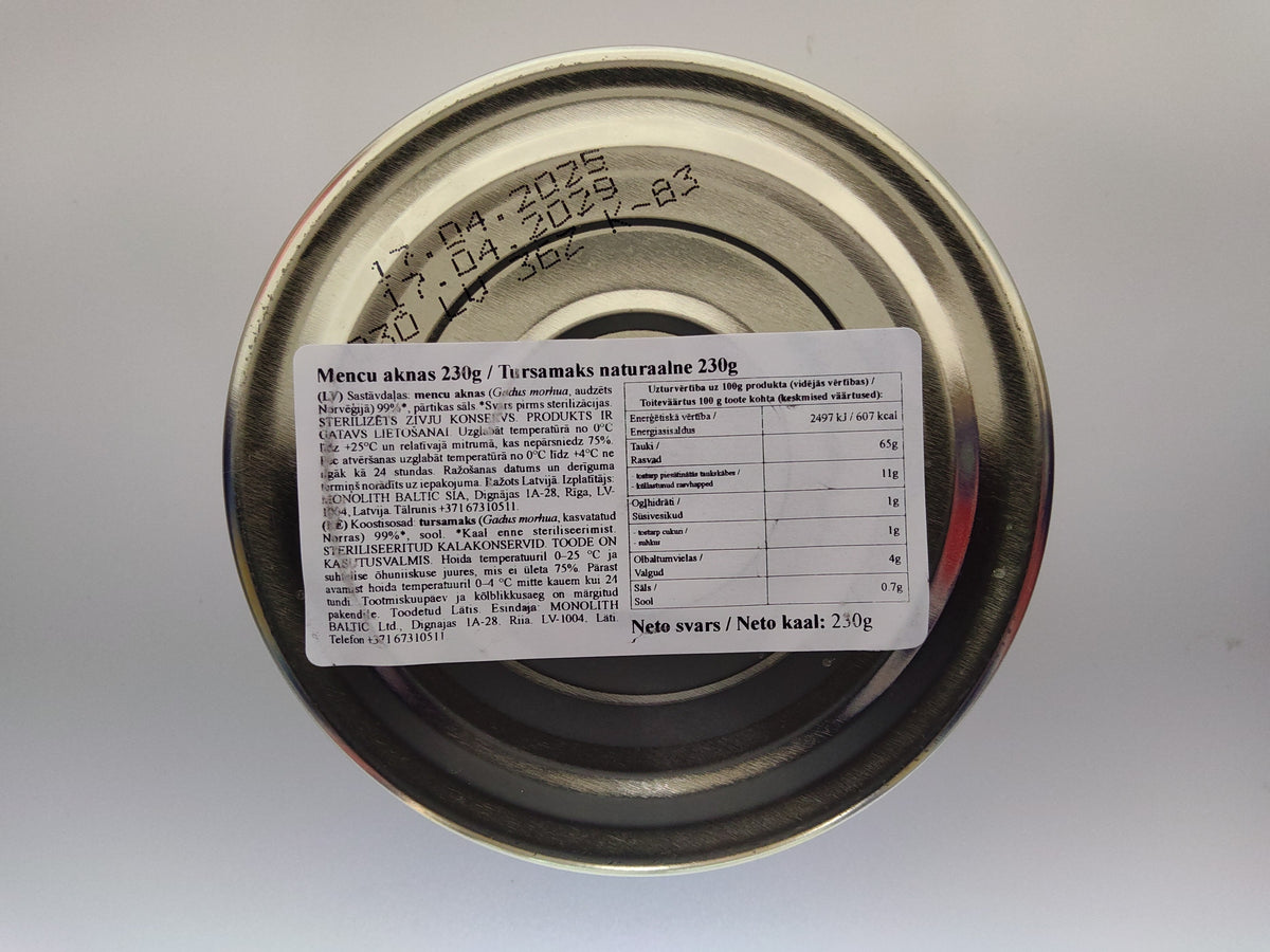 Bering Cod Liver in Own Oil, 4.06 oz (115g)