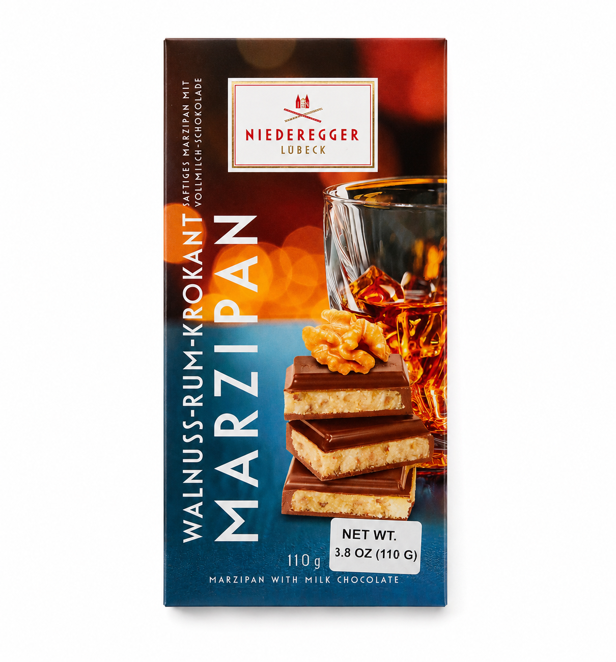Niederegger Classic Marzipan Bar – 110g (Dark Chocolate Filled With Marzipan)