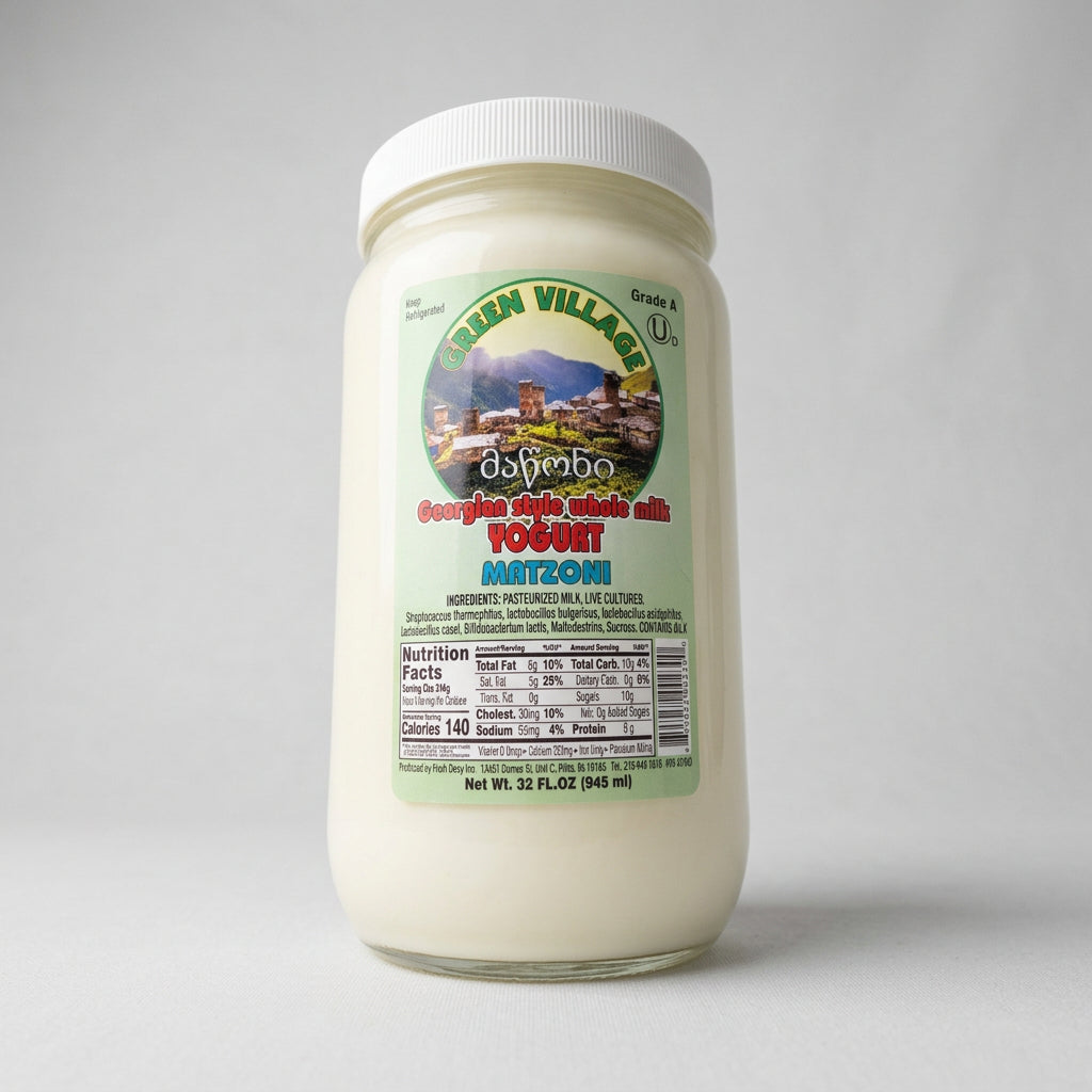 Green Village Matzoni Georgian Style Whole Milk Yogurt, 32 fl oz (945ml)