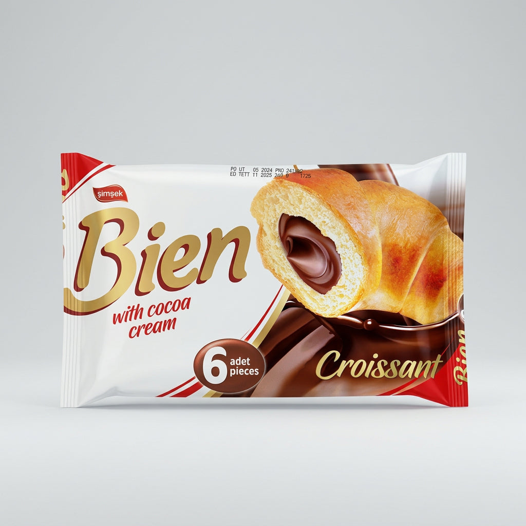Simsek Bien Croissant with Cocoa Cream, 6 pieces