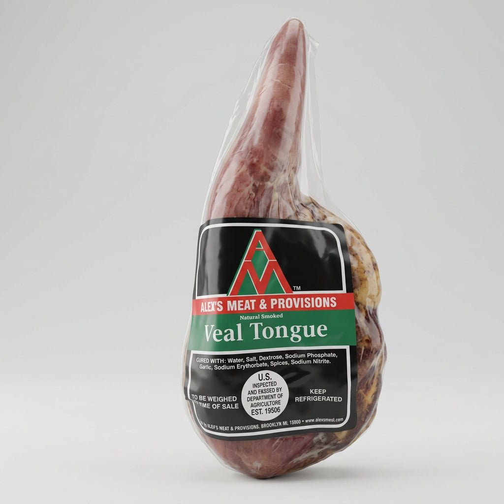 Alef's Meat & Provisions Natural Smoked Veal Tongue