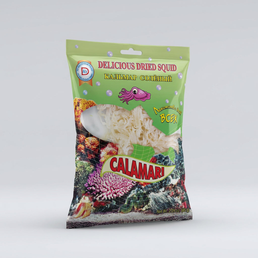 AV Delicious Calamari Dried Squid, 2.29 oz (65g)