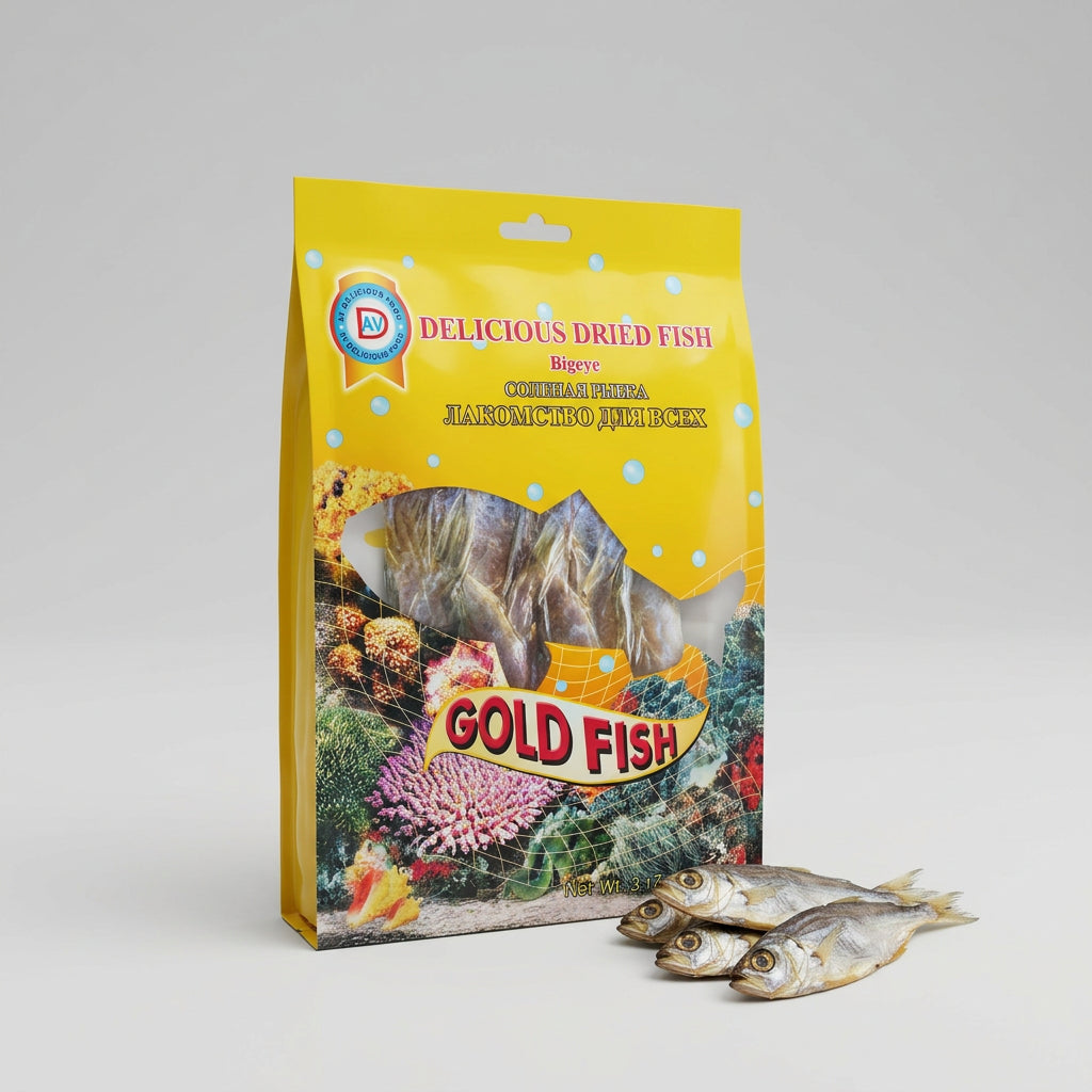 AV Delicious Gold Fish Dried Bigeye, 3.17 oz (90g)