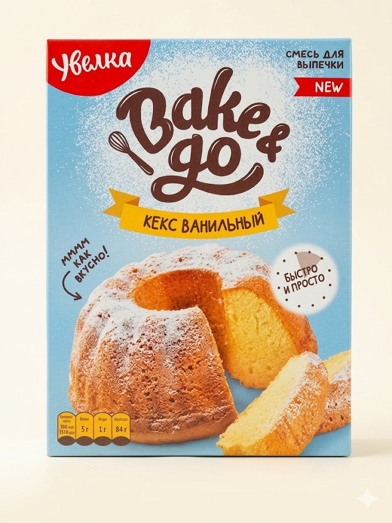 Uvelka Bake & Go Vanilla Cake Mix 500g
