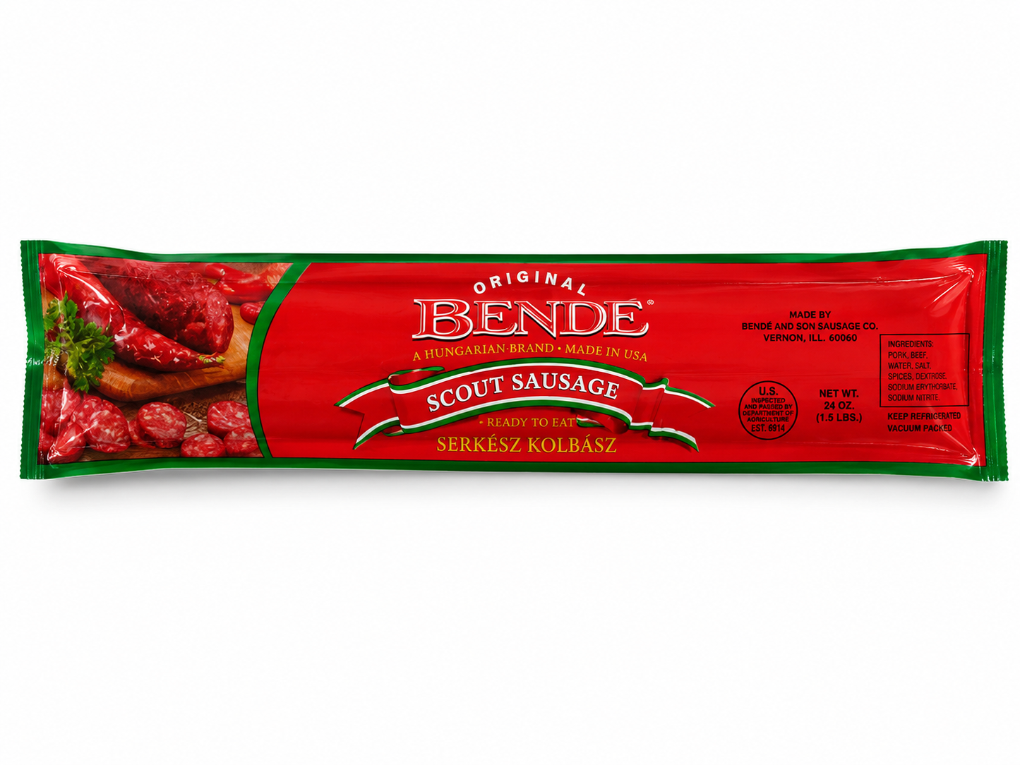 Bende Scout Sausage (Serkész Kolbász), 24 oz (1.5 lb)