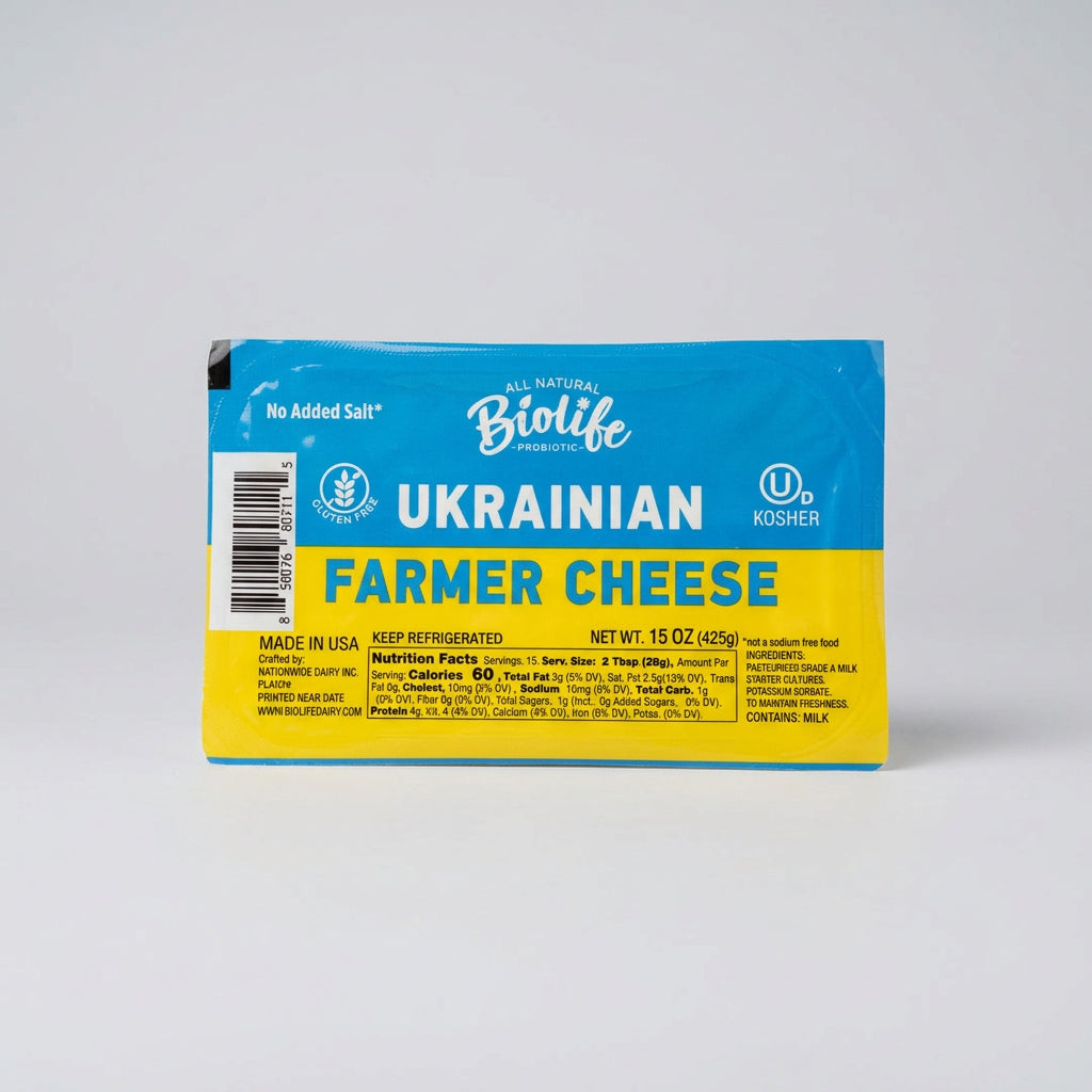 Biolife Ukrainian Farmer Cheese, 15 oz (425g)