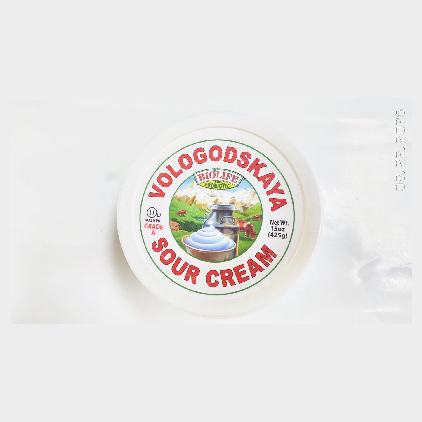 Biolife Vologodskaya Sour Cream, 15 oz (425g)