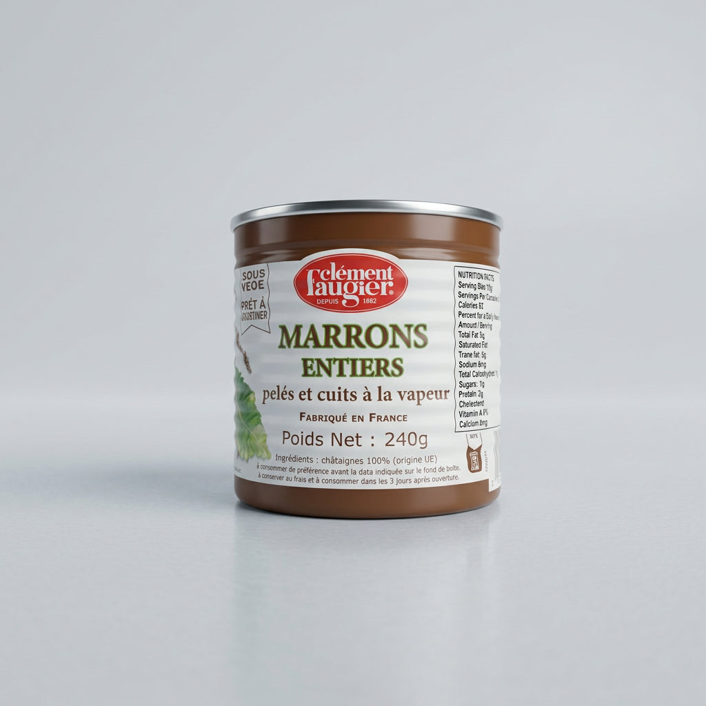 Clément Faugier Marrons Entiers Whole Chestnuts, 240 g