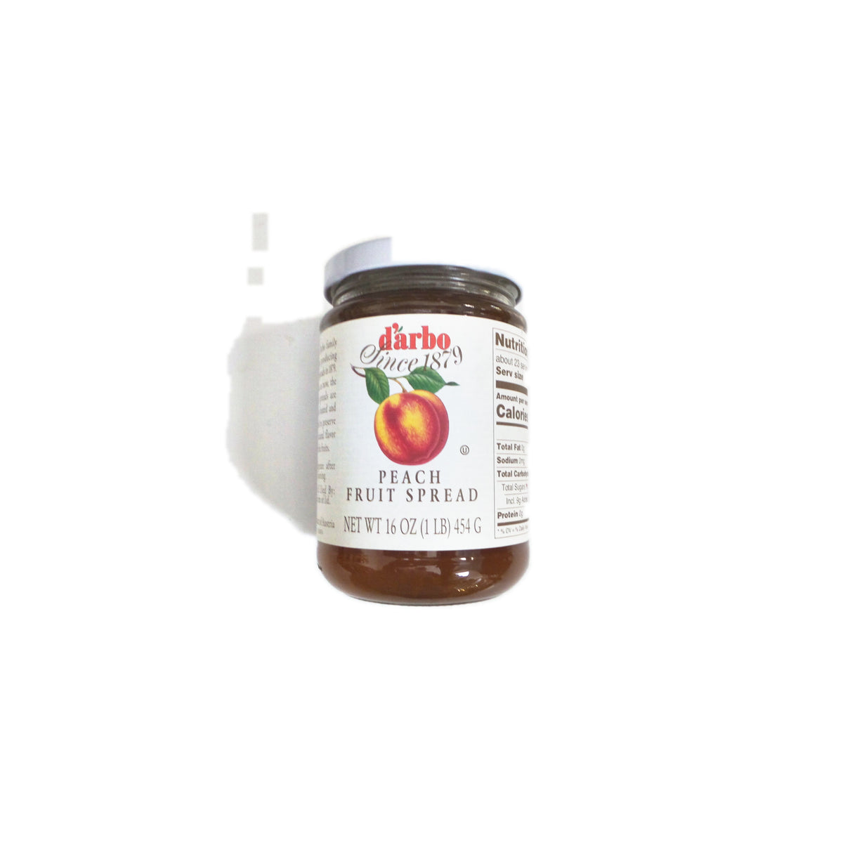 d'arbo Peach Fruit Spread, 16 oz (454g)