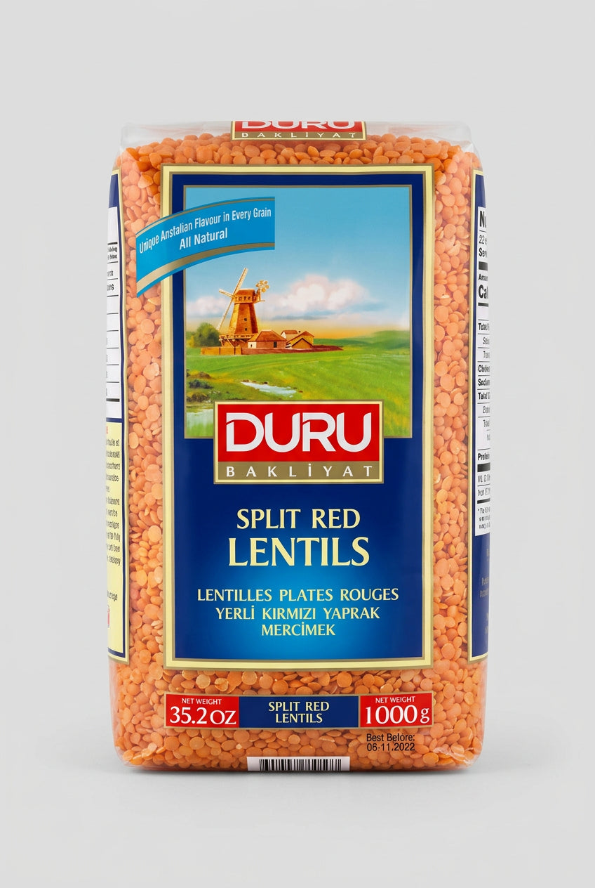 Duru Split Red Lentils, 1kg