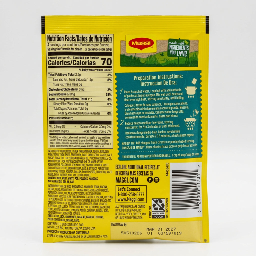 Maggi Crema de Mariscos Creamy Seafood Soup Mix, 2.82 oz (80g)