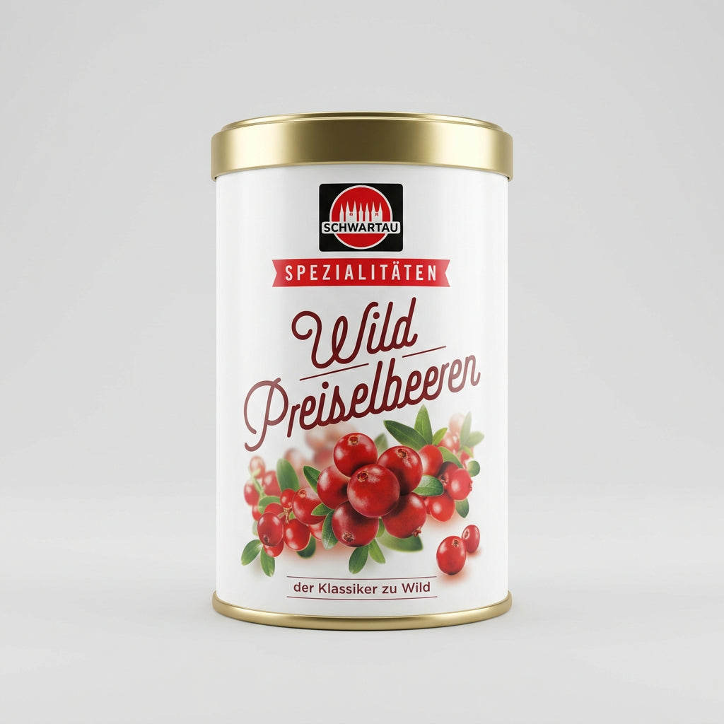 Schwartau Speciality Wild Lingonberries / Preiselbeeren, 11.6 oz (330g)