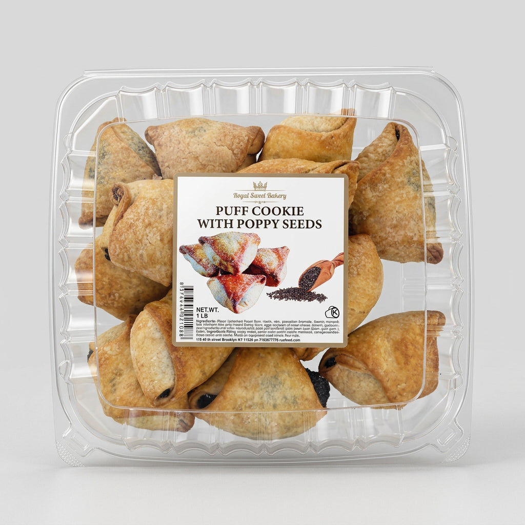 Puff Cookie with Poppy Seeds, Bakery Tray