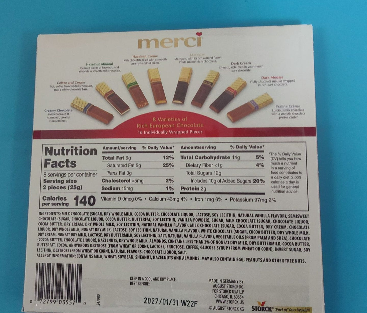 Merci Finest Assortment of European Chocolates, 7 oz (200g)