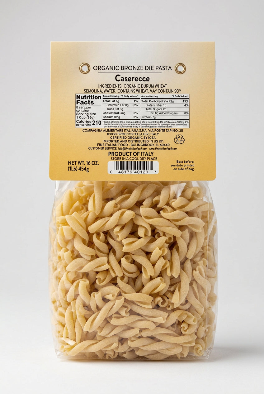 Cara Mamma Organic Caserecce Pasta, 16 oz (454g)