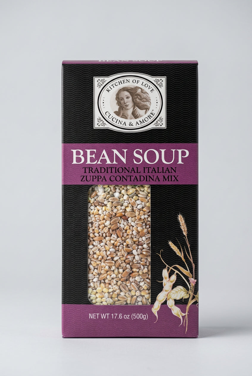 Kitchen of Love Bean Soup Traditional Italian Zuppa Contadina Mix, 17.6 oz (500g)