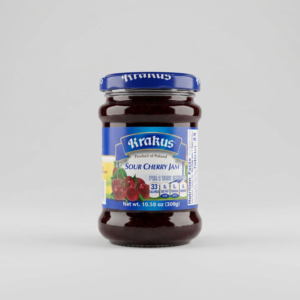 Krakus Sour Cherry Jam, 10.58 oz (300g)