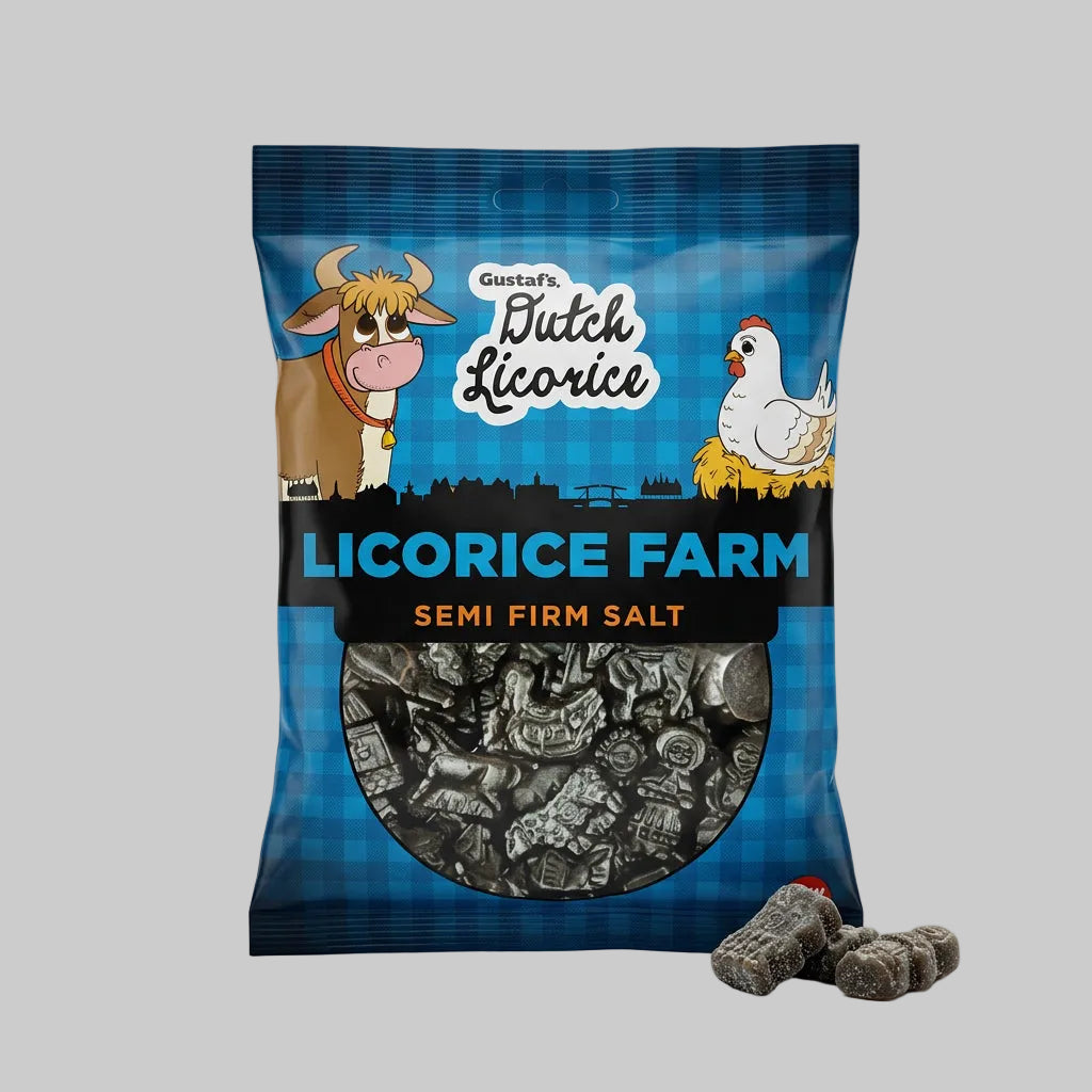 Gustaf's Licorice Farm Semi Firm Salt, 5.29 oz (150g) — front