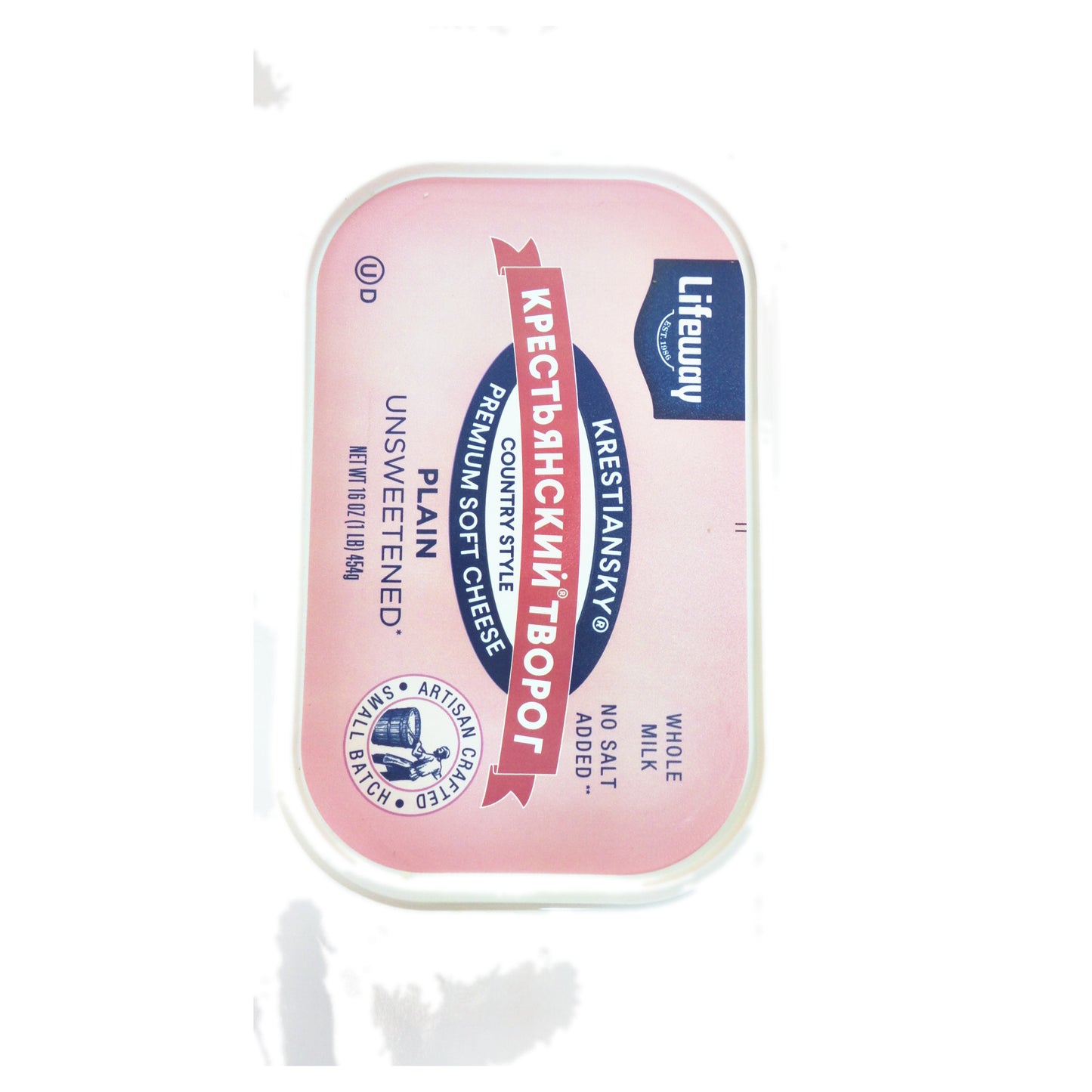 Lifeway Krestiansky Tvorog Premium Soft Cheese, 16 oz (454g)