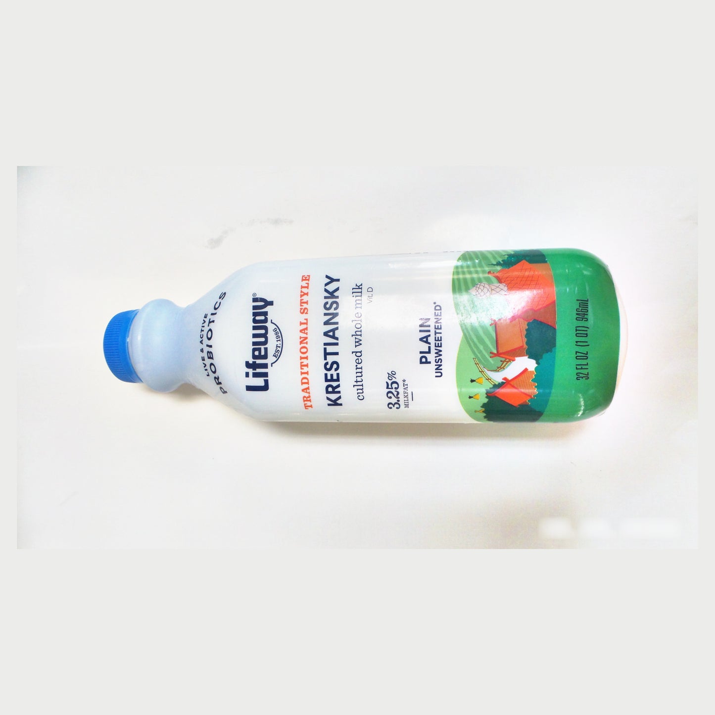 Lifeway Traditional-Style Krestiansky Cultured Whole Milk 3.25%, Plain, 32 fl oz