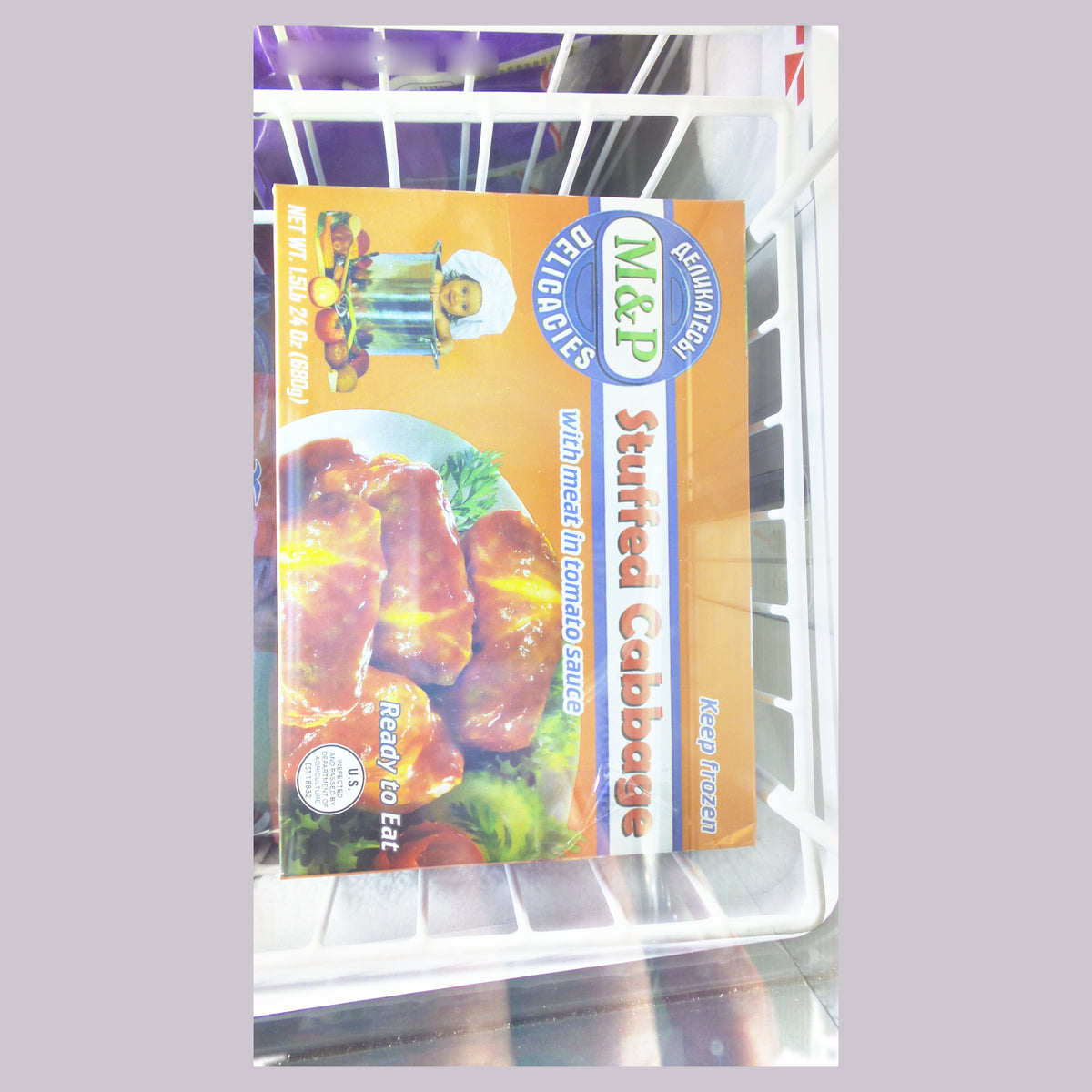 M&P Delicacies Stuffed Cabbage with Meat in Tomato Sauce, 24 oz (680g)