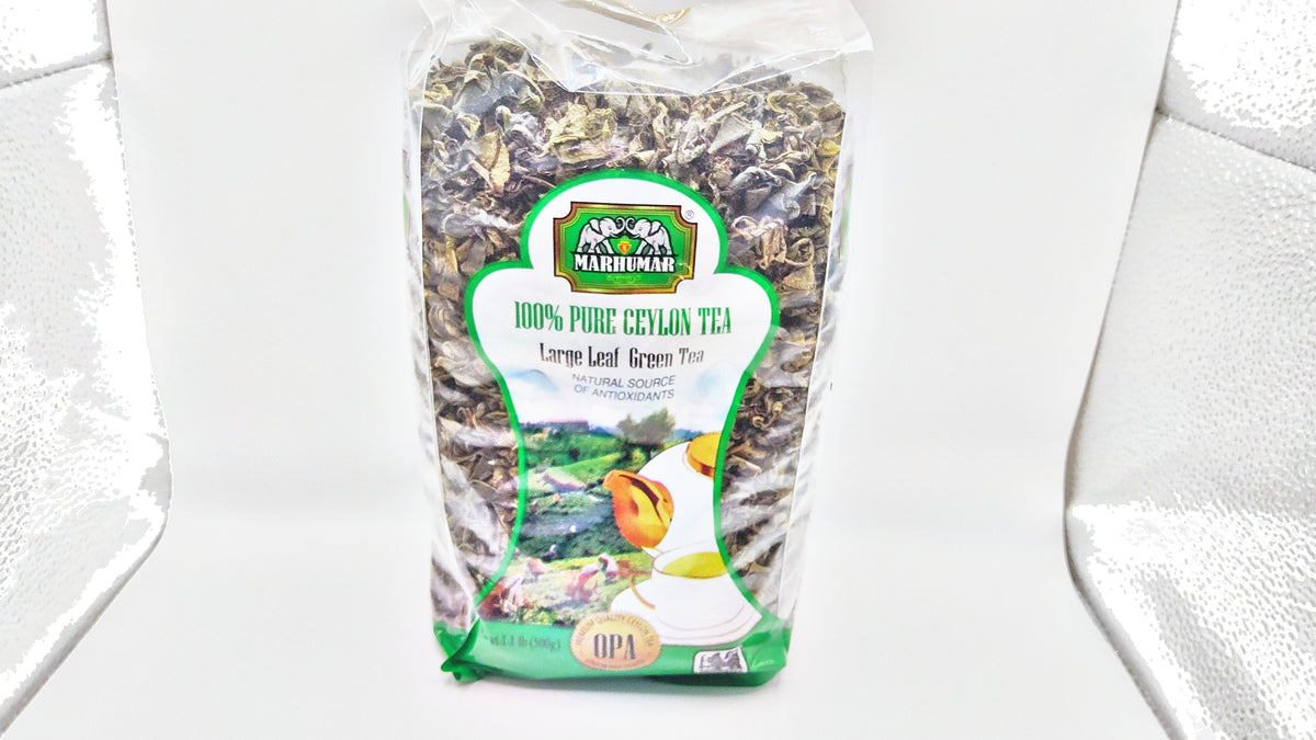 Marhunar 100% Pure Ceylon Large Leaf Green Tea, 1.1 lb (500g)