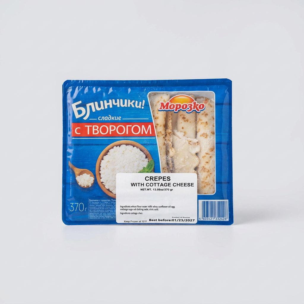Morozko Blinchiki Crepes with Cottage Cheese, 13.05 oz (370g)